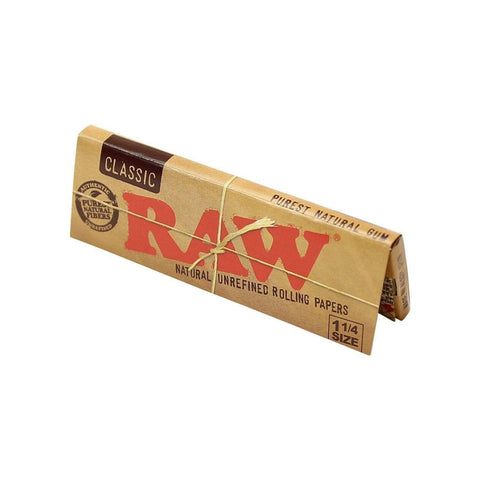 RAW Unrefined 1 1/4 Classic Rolling Papers 1 Pack