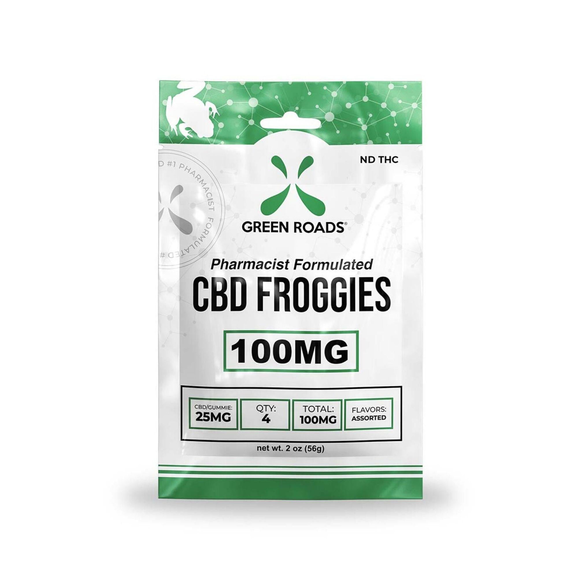 Green Roads 100MG CBD Froggies 4 Pack